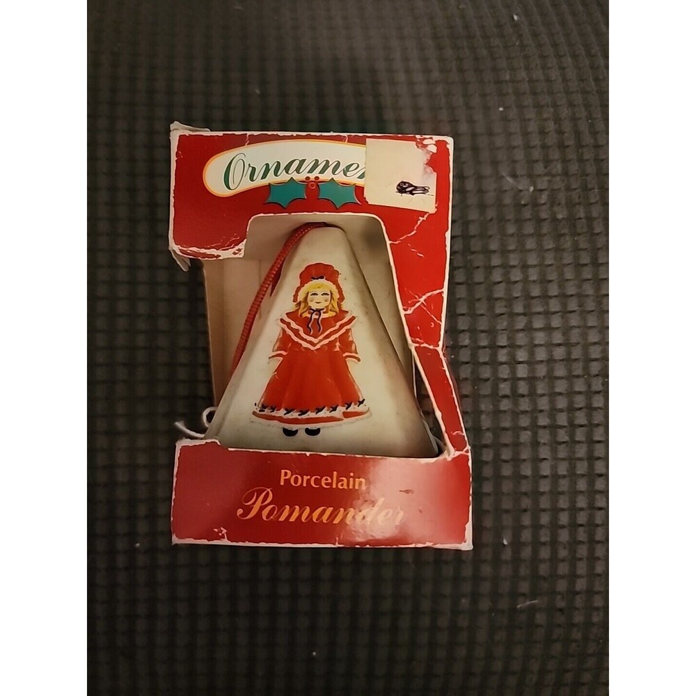 Jamestown China Victorian Doll Girl Ornament Sachet Potpourri Holder Christmas